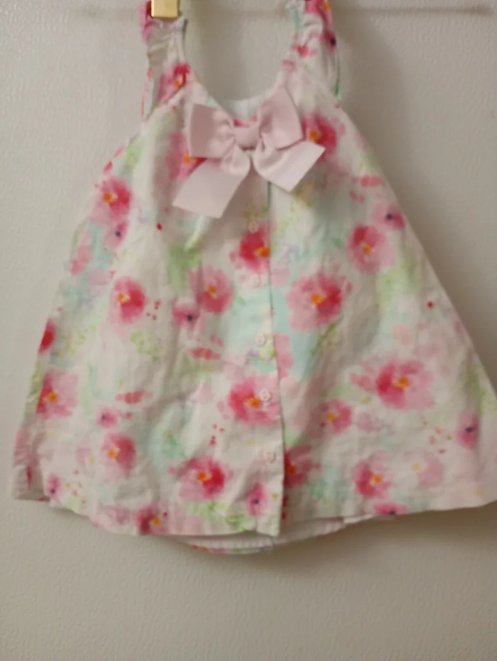 Maggie & Zoe Pastel Pink & Mint Floral Baby Dress